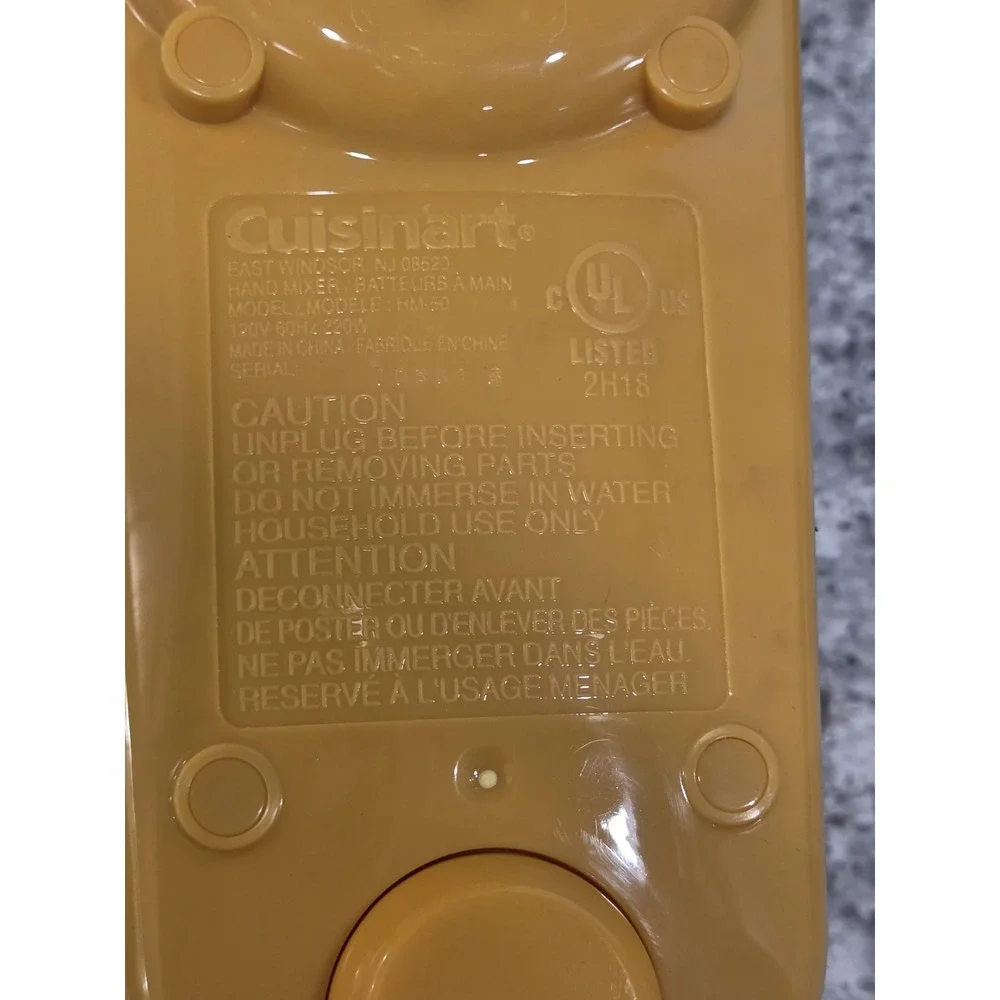 Cuisinart Discontinued Power Advantage 5 Speed Hand MixerHM-50 Yellow Tangerine